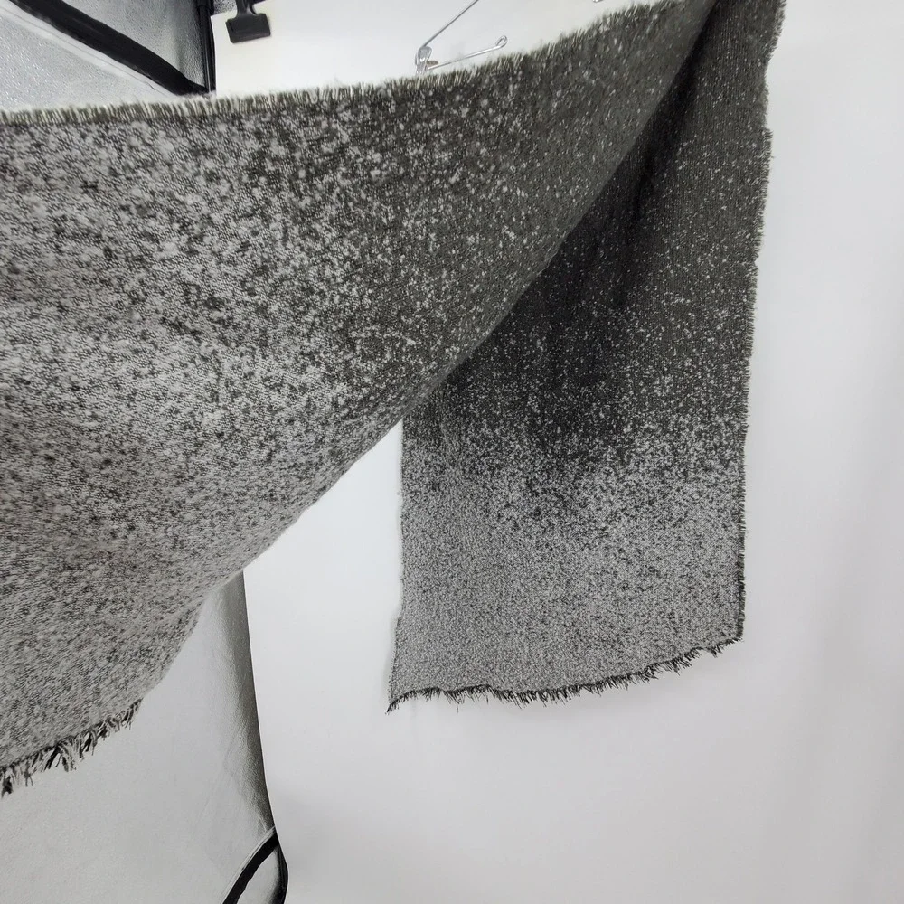 American Eagle Grey Ombre Boucle Wrap Scarf Eyelash Fringe NEW